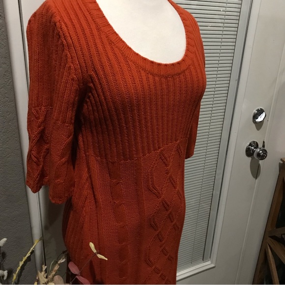 PINK ROSÉ Rust Color Sweater Dress - Picture 5 of 11